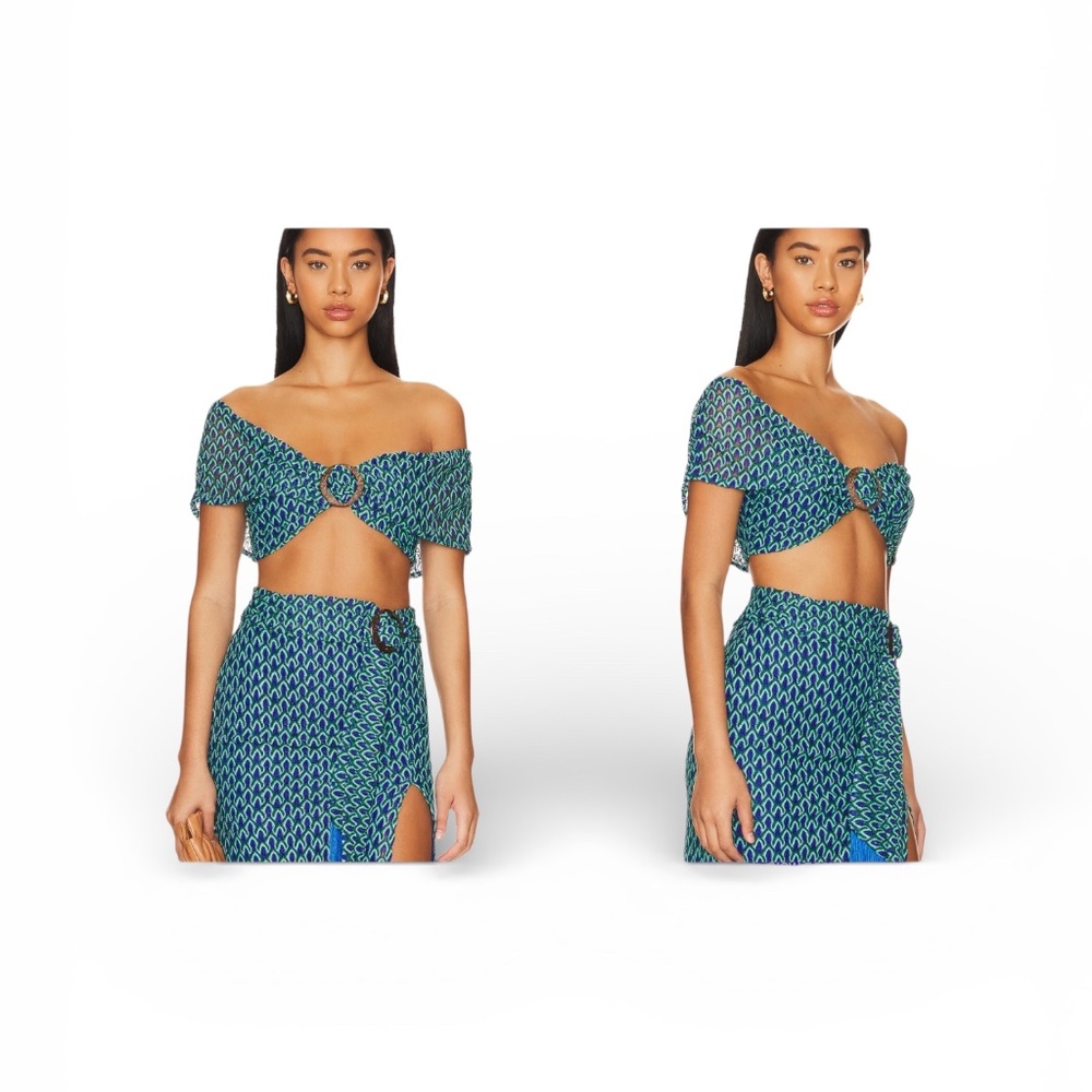 House of Harlow Didier Top in Blue Multi